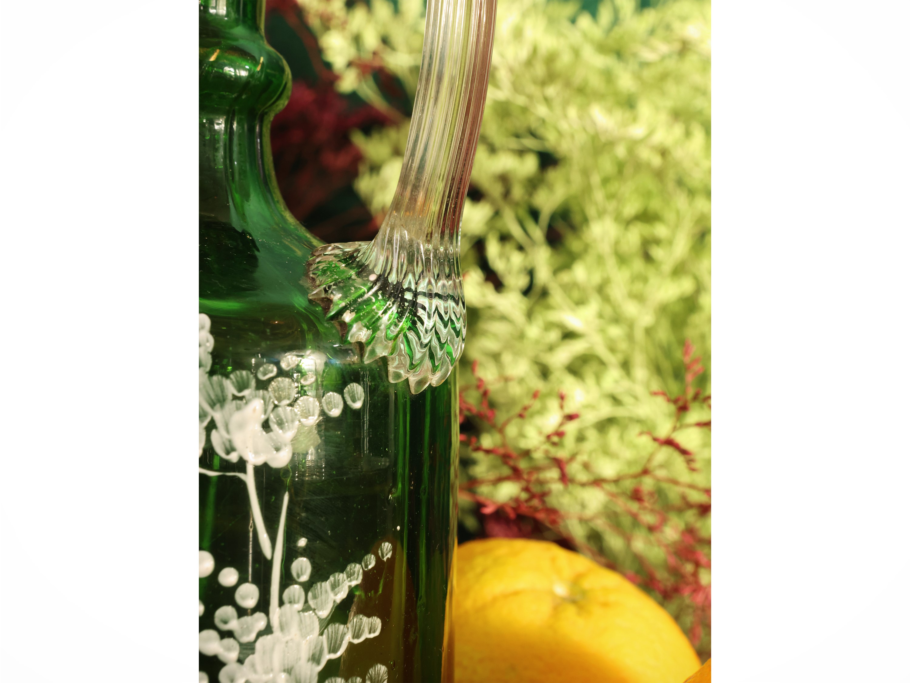 Coppia di Caraffe in Vetro Verde, Mary & Gregor