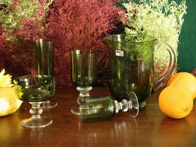 Servizio di bicchieri in cristallo verde, Villeroy & Boch