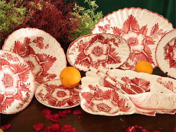Servizio di piatti da giardino in ceramica