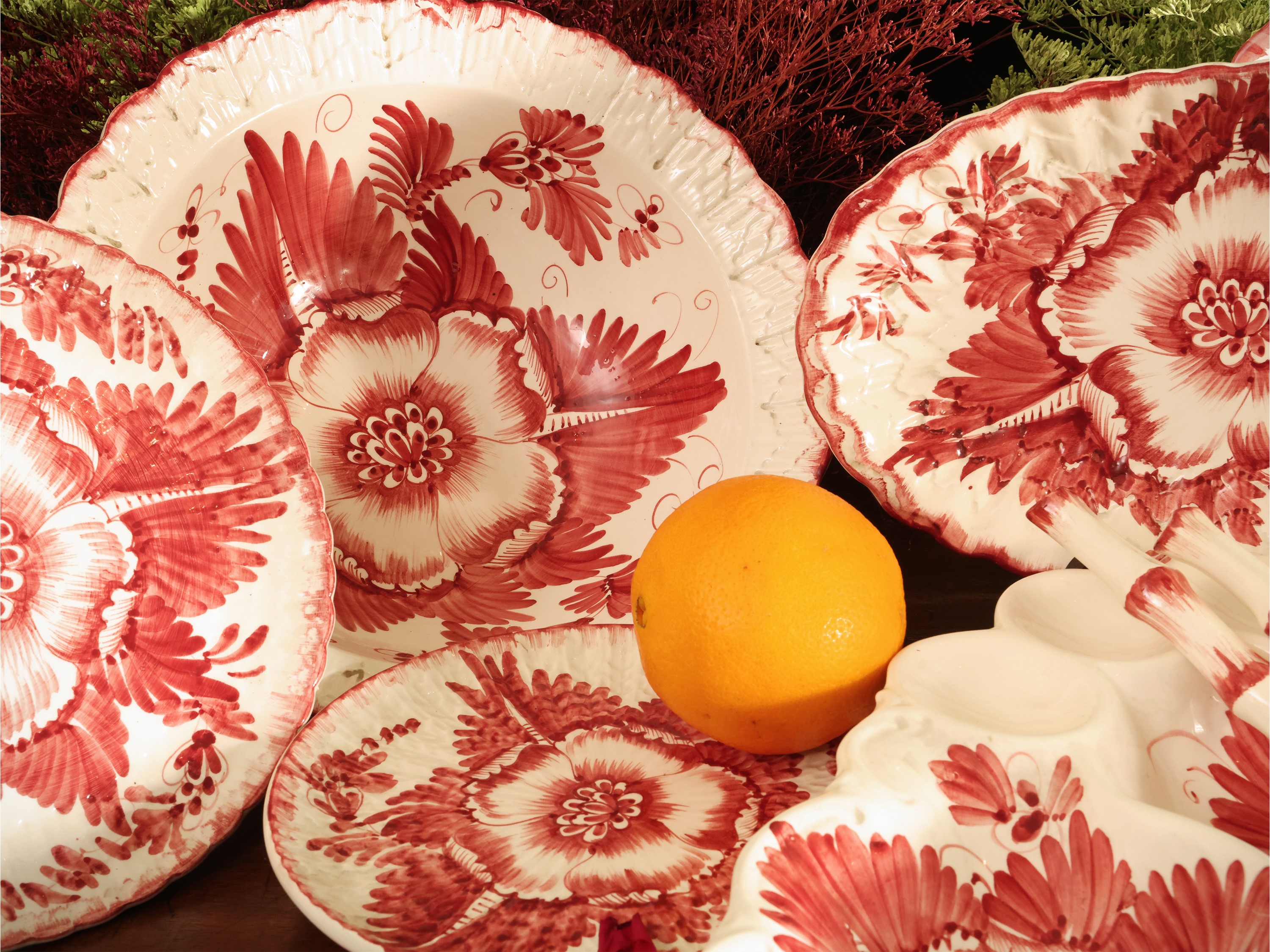 Servizio di Piatti da Giardino in Ceramica