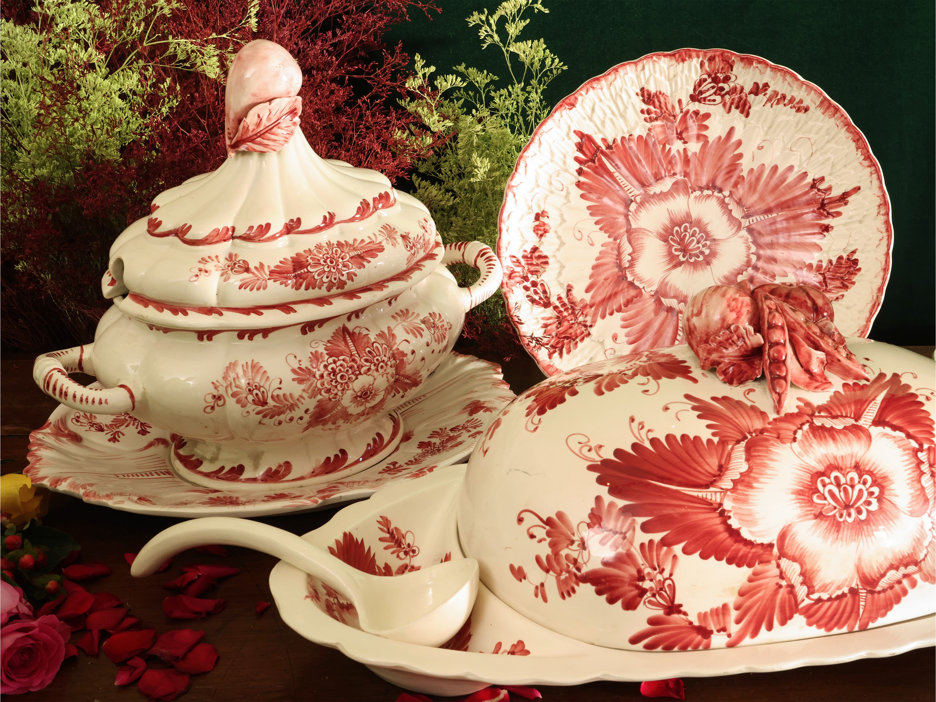 Servizio di Piatti da Giardino in Ceramica