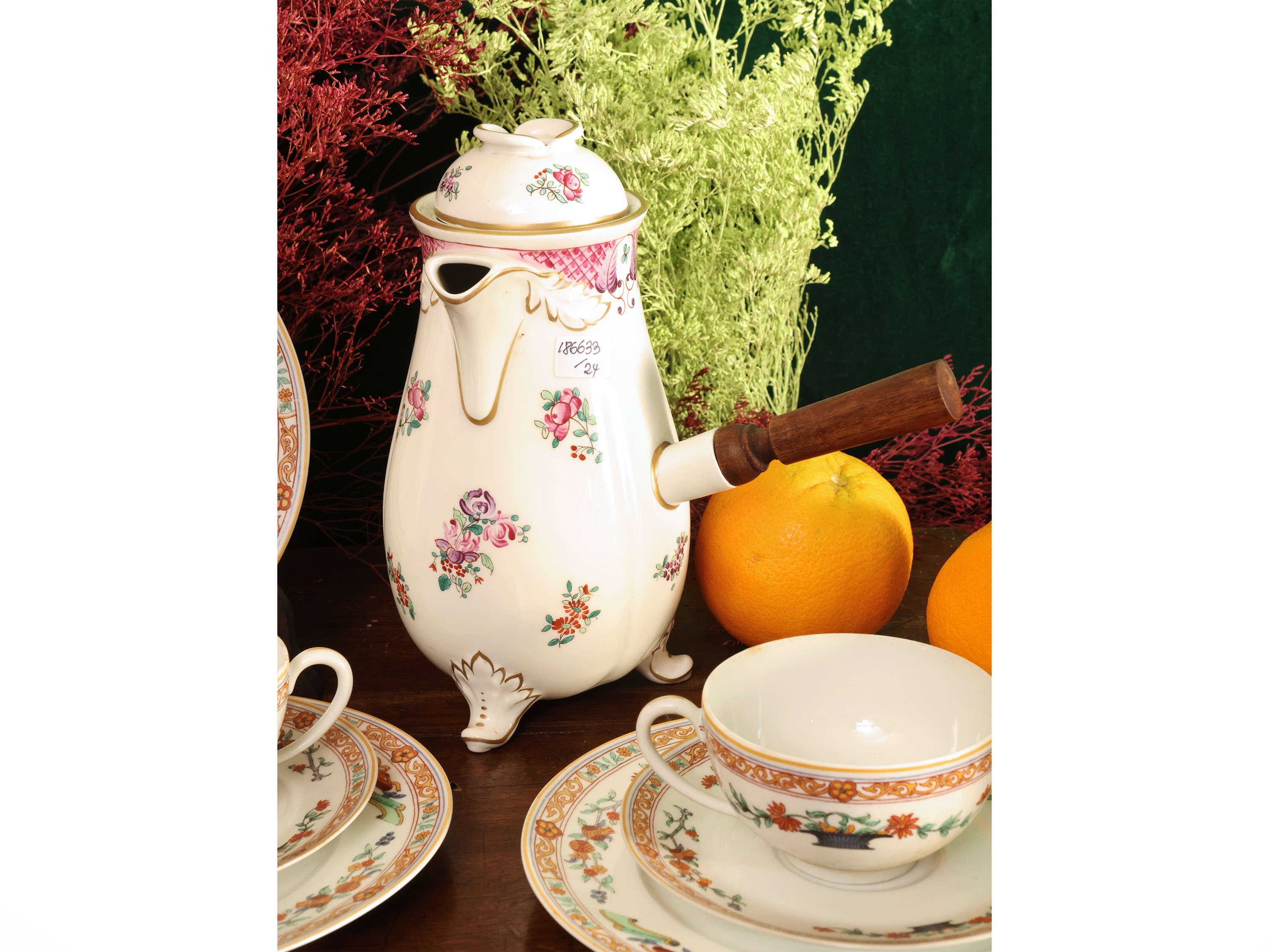 Servizio da Cioccolata, "a la Corbeille", in Porcellana Haviland Limoges