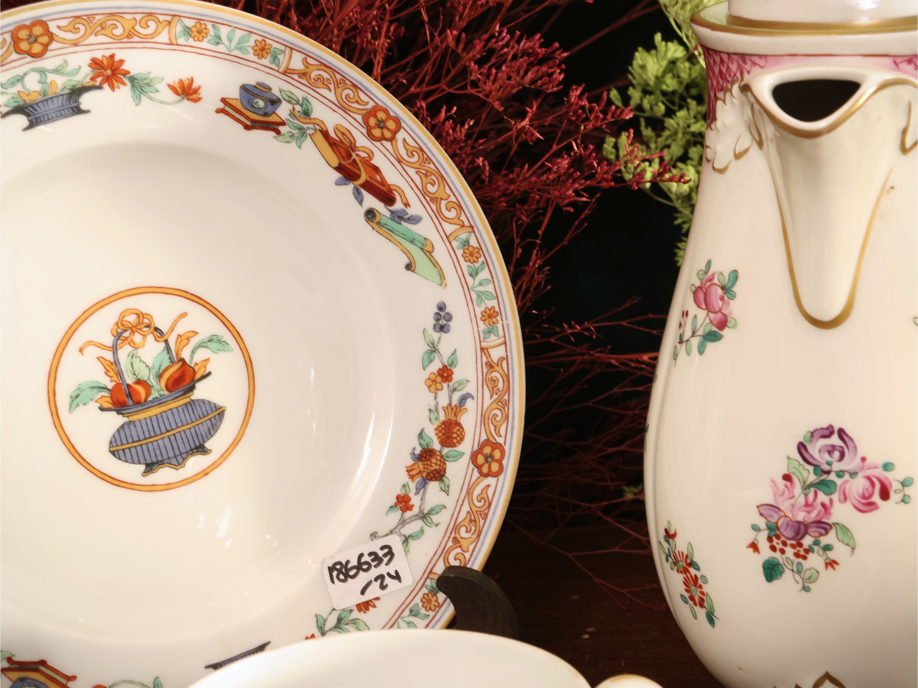 Servizio da Cioccolata, "a la Corbeille", in Porcellana Haviland Limoges