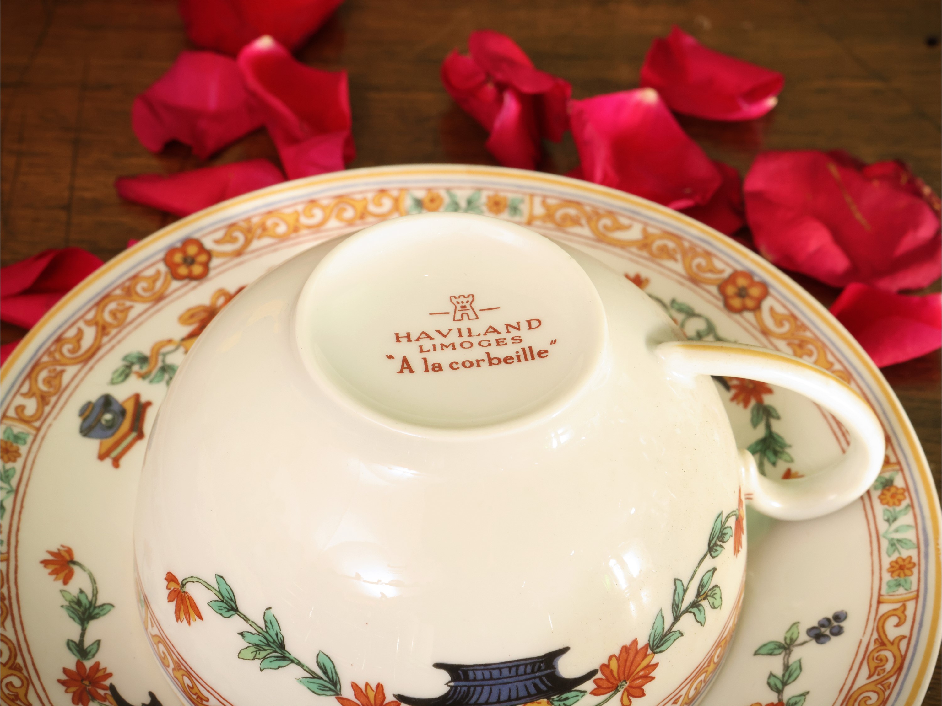 Servizio da Cioccolata, "a la Corbeille", in Porcellana Haviland Limoges
