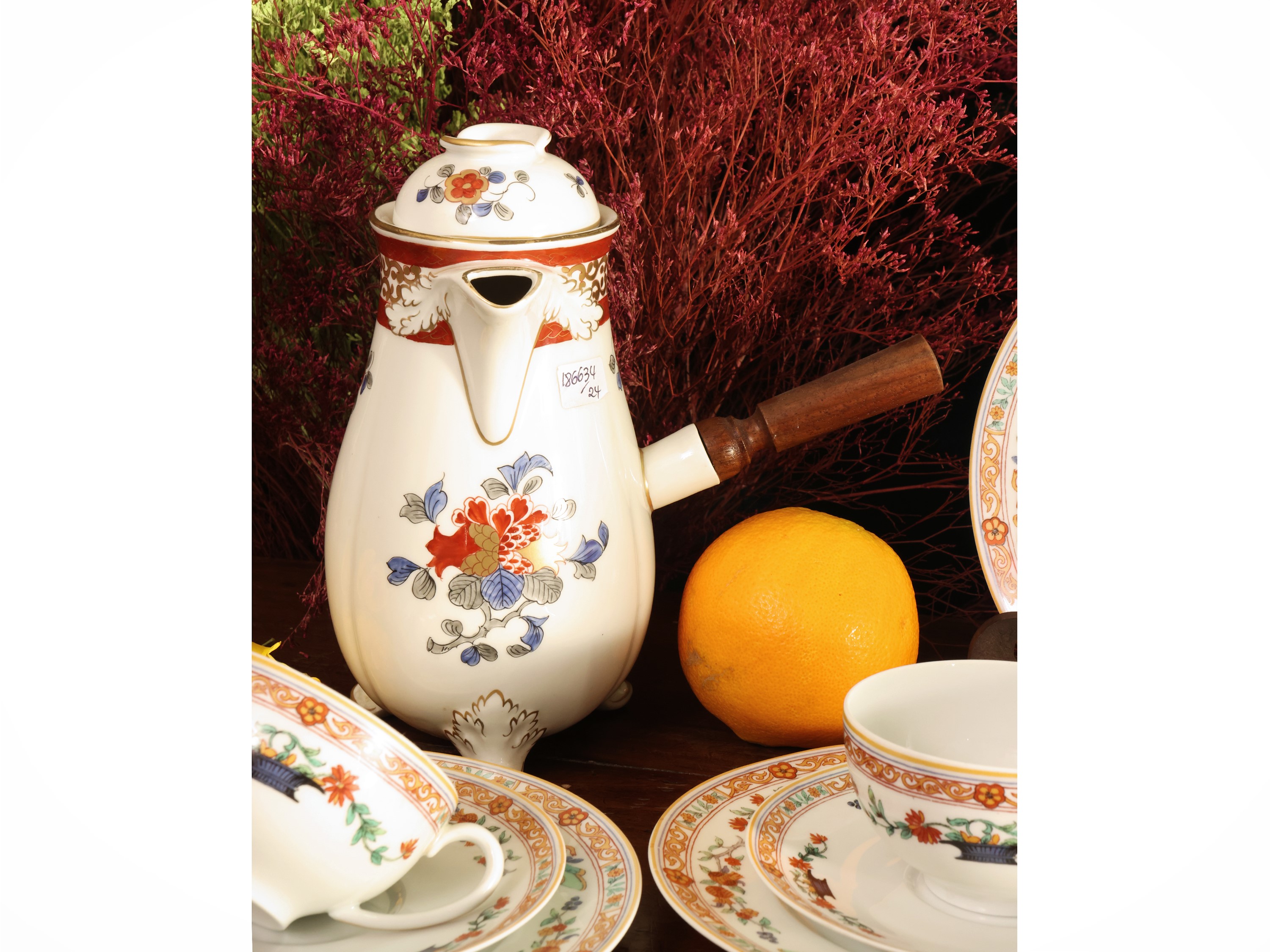 Servizio da Cioccolata, "a la Corbeille", in Porcellana Haviland Limoges