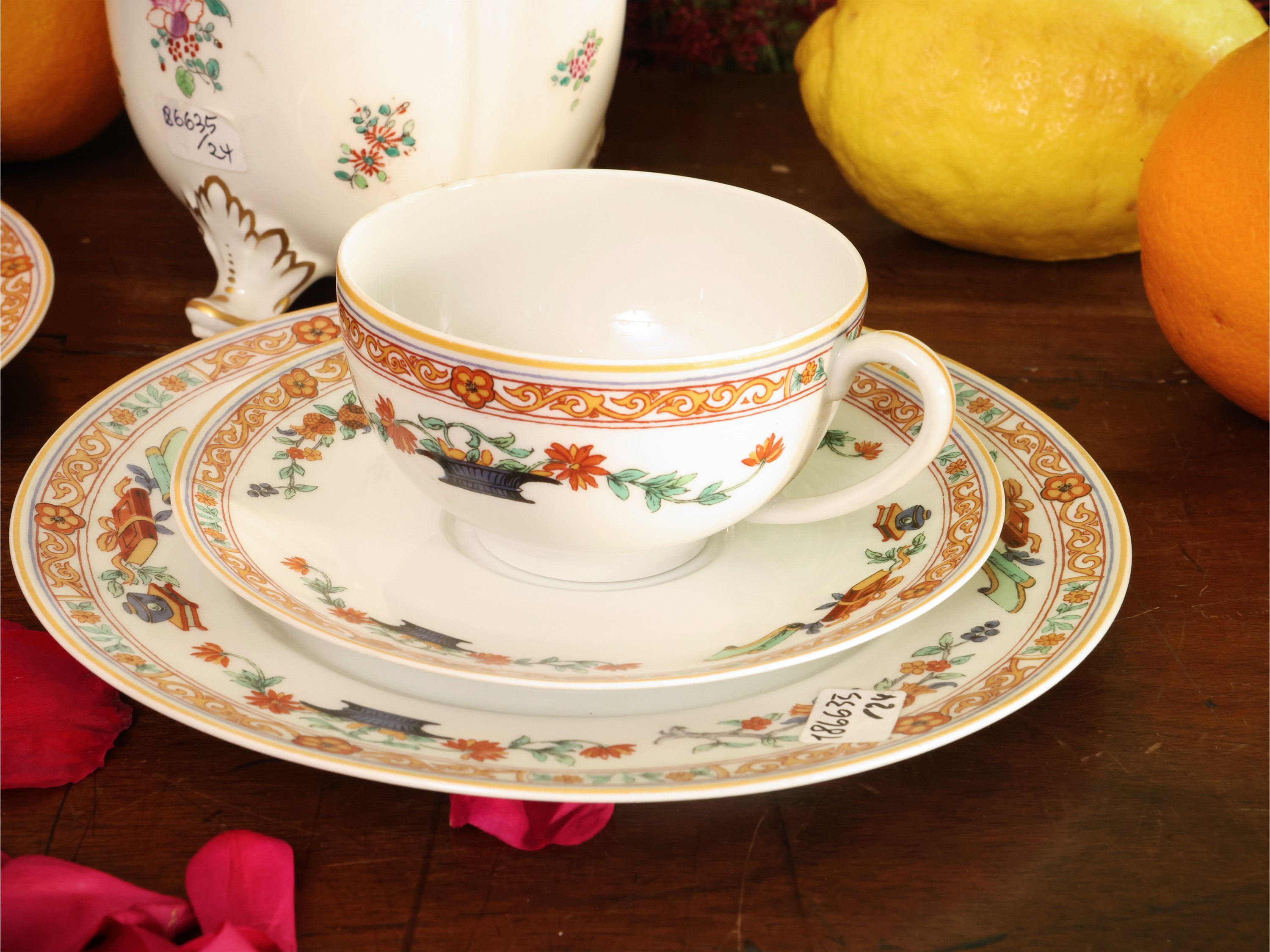 Servizio da Cioccolata, "a la Corbeille", in Porcellana Haviland Limoges