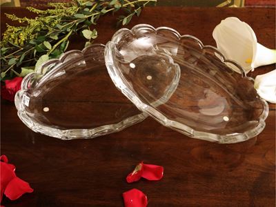 Coppia di Vassoi in Cristallo Pesante, Baccarat