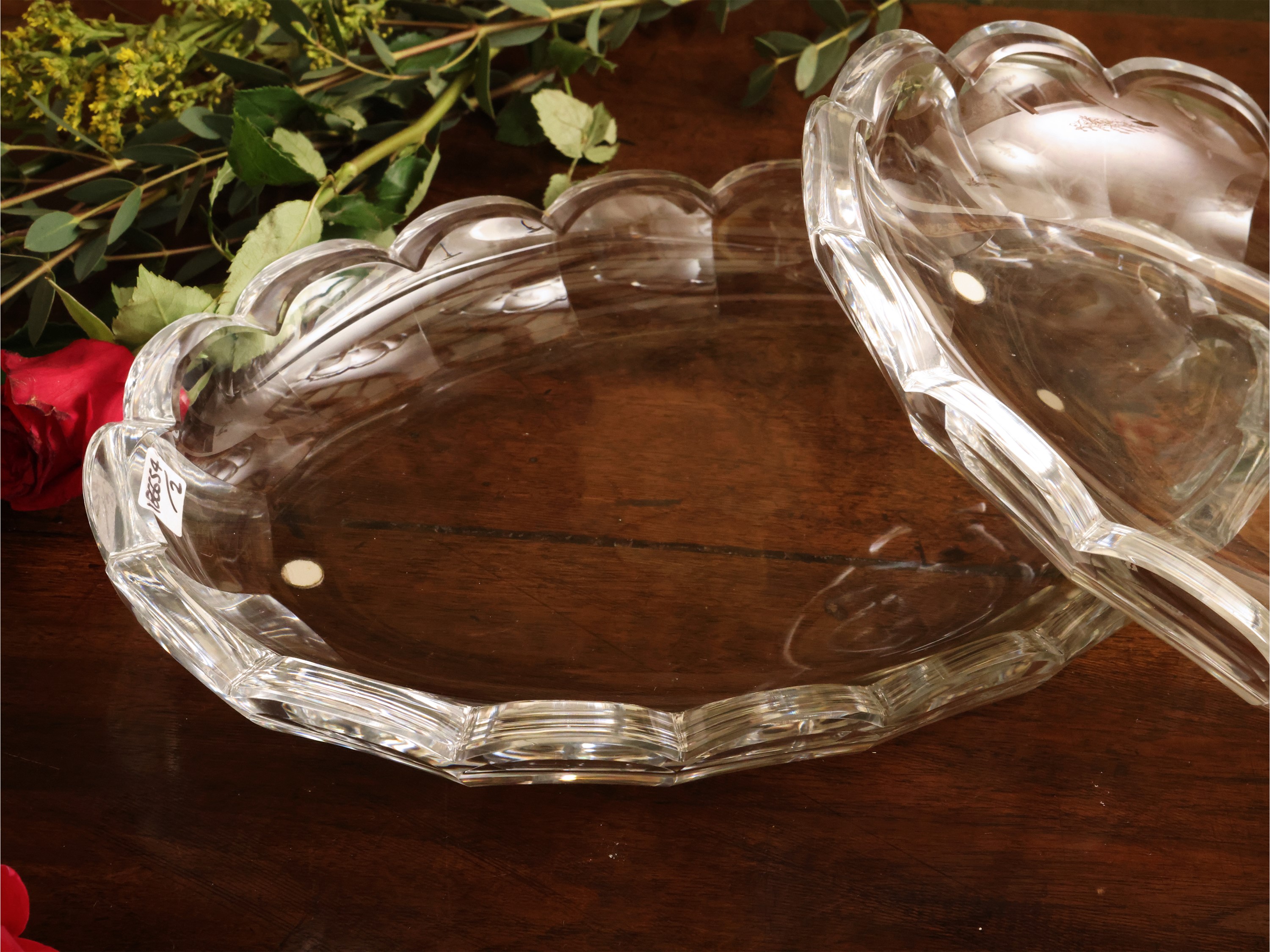Coppia di Vassoi in Cristallo Pesante, Baccarat