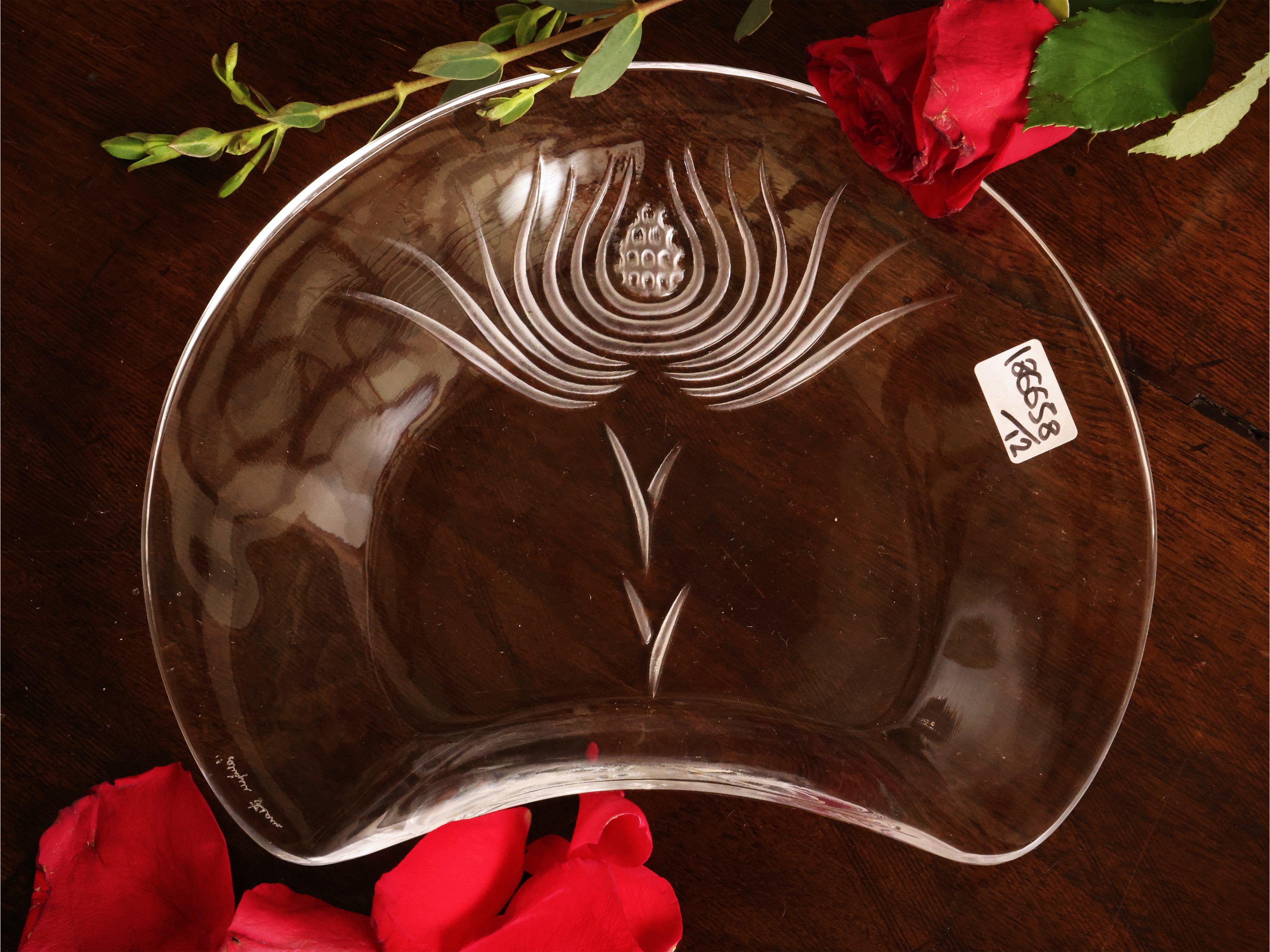 Dodici lunette da insalata in cristallo, Lalique