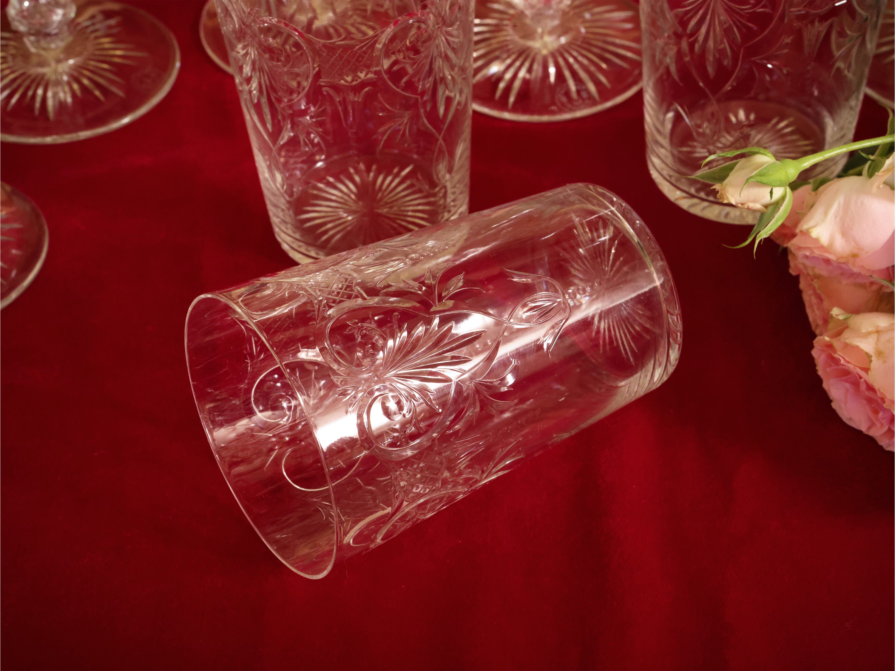Set di bicchieri in cristallo, decoro Marennes, Baccarat