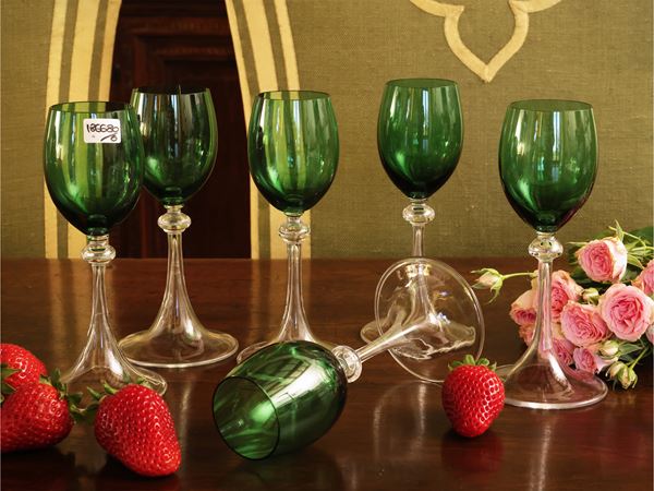 Series of six crystal glasses, Baccarat