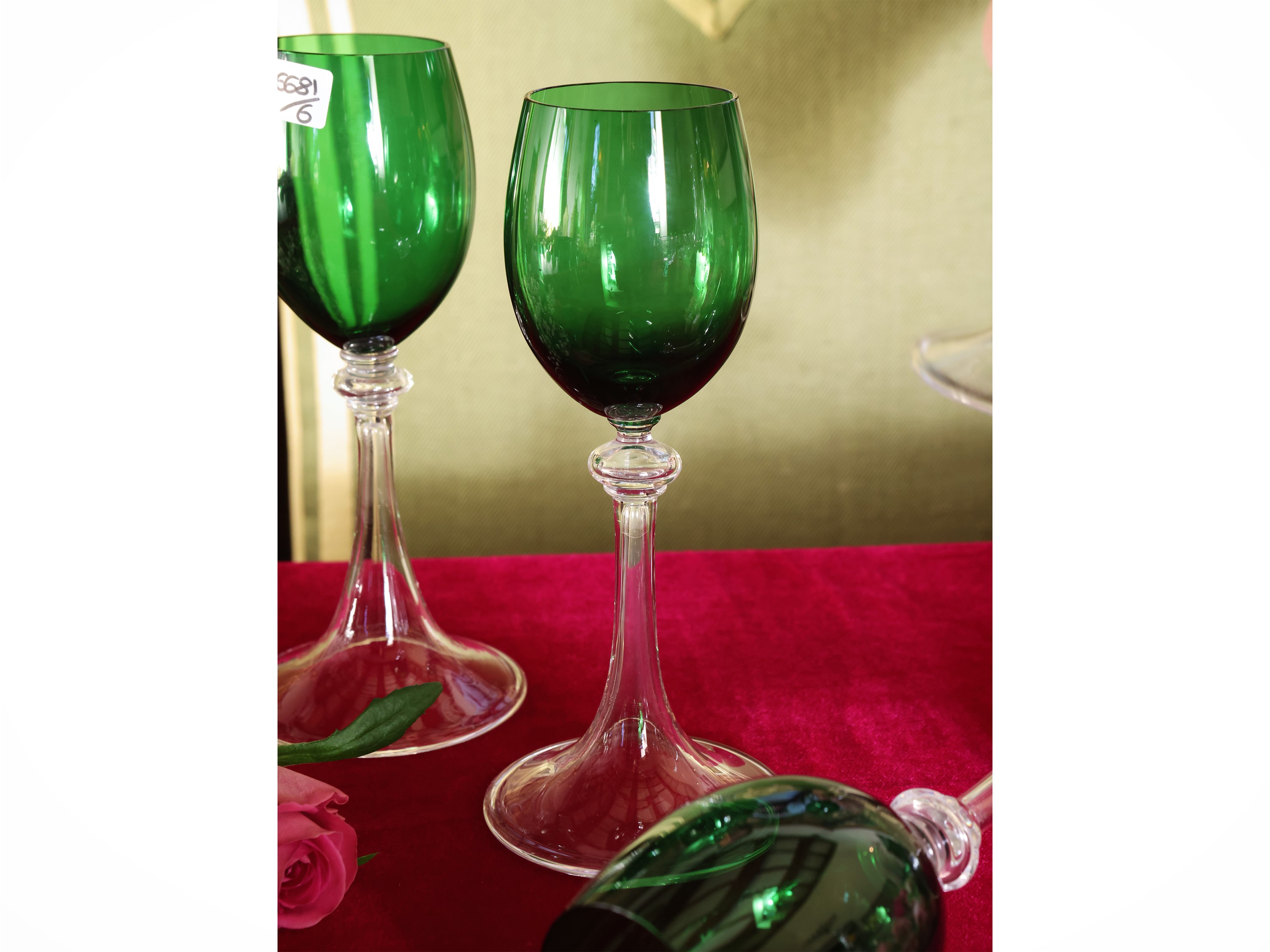 Serie di Sei Calici in Cristallo, Baccarat