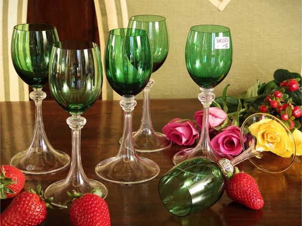 Series of six crystal glasses, Baccarat