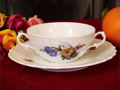Serie di Dodici Tazze da Consommé in Porcellana, Richard Ginori