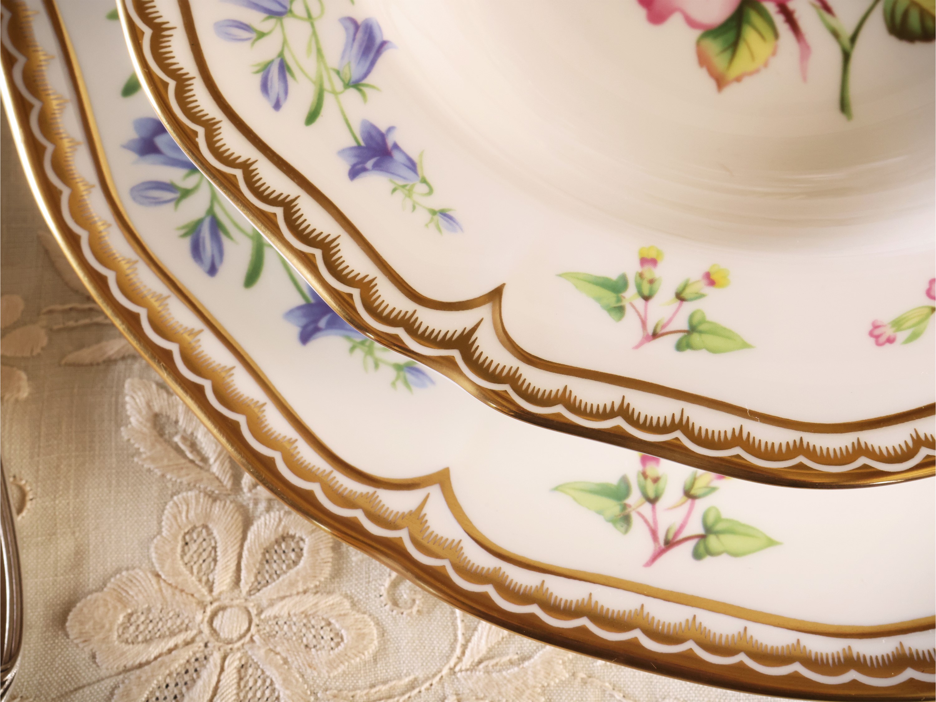 Servizio di Piatti in Porcellana, Decoro Sandringham, Royal Worcester