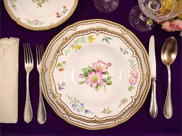 Servizio di piatti in porcellana, decoro Sandringham, Royal Worcester