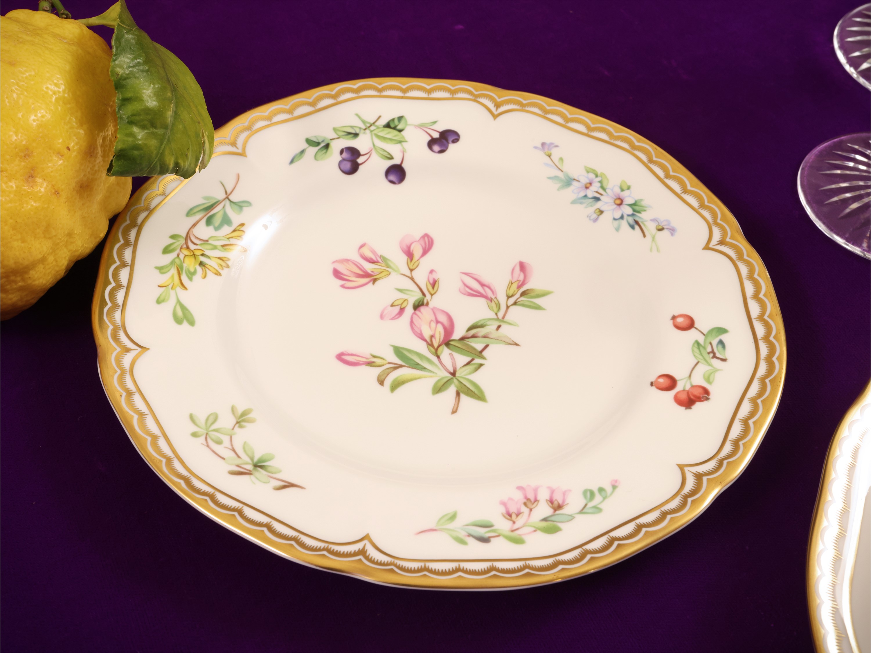 Servizio di Piatti in Porcellana, Decoro Sandringham, Royal Worcester