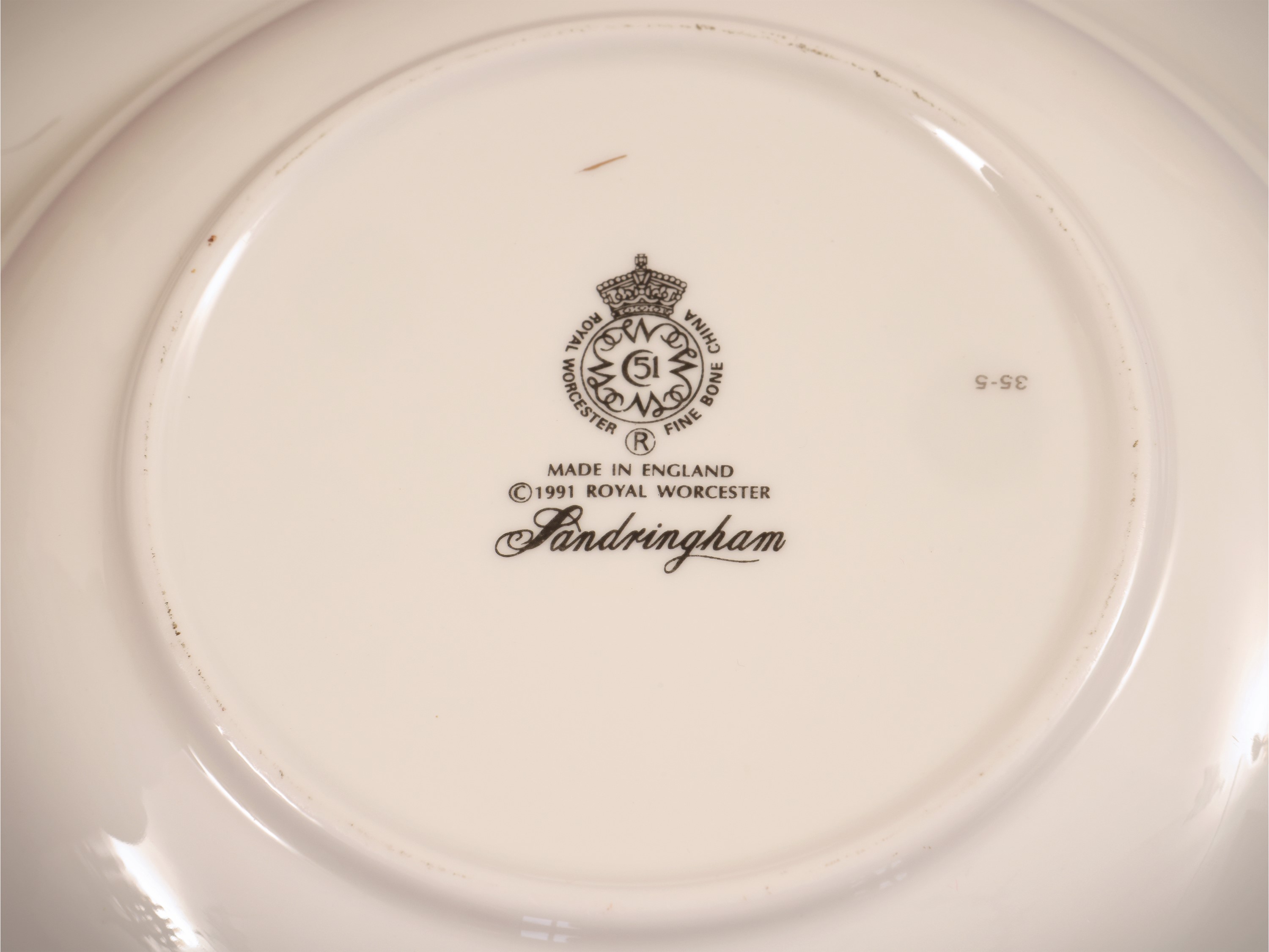 Servizio di Piatti in Porcellana, Decoro Sandringham, Royal Worcester
