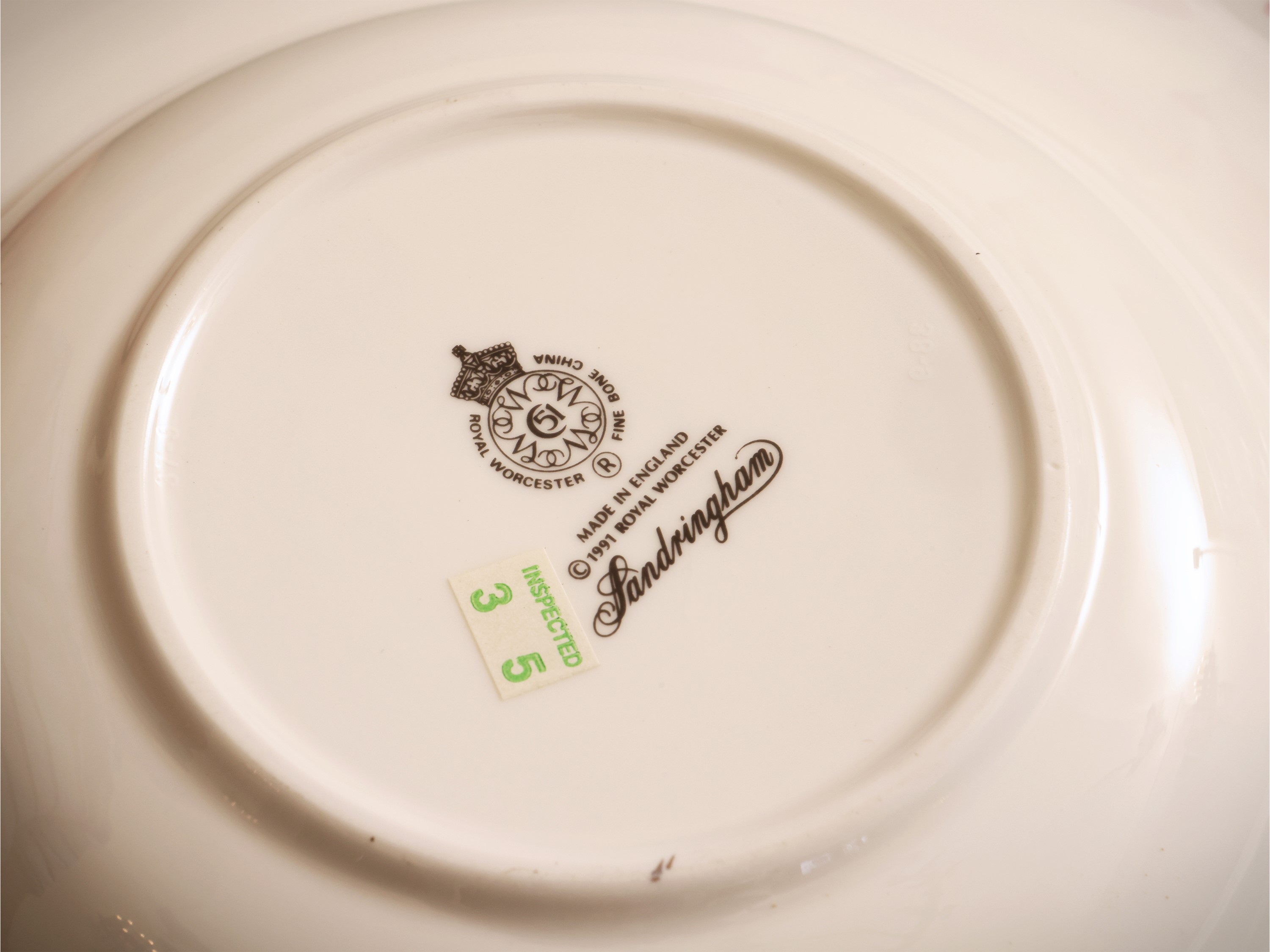 Servizio di Piatti in Porcellana, Decoro Sandringham, Royal Worcester