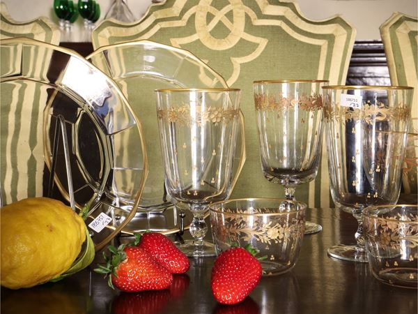 Aperitif service in blown glass from Murano, Nason and Moretti
