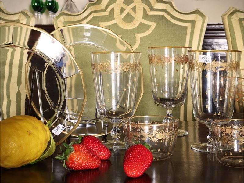 Servizio da Aperitivo in Vetro Soffiato di Murano, Nason e Moretti