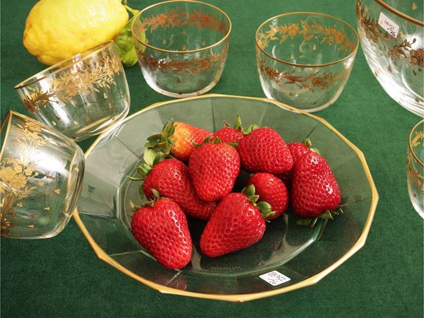 Servizio da aperitivo in vetro soffiato di Murano, Nason e Moretti