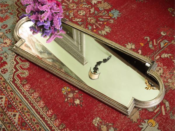 Surtout de table a specchio con cornice in argento