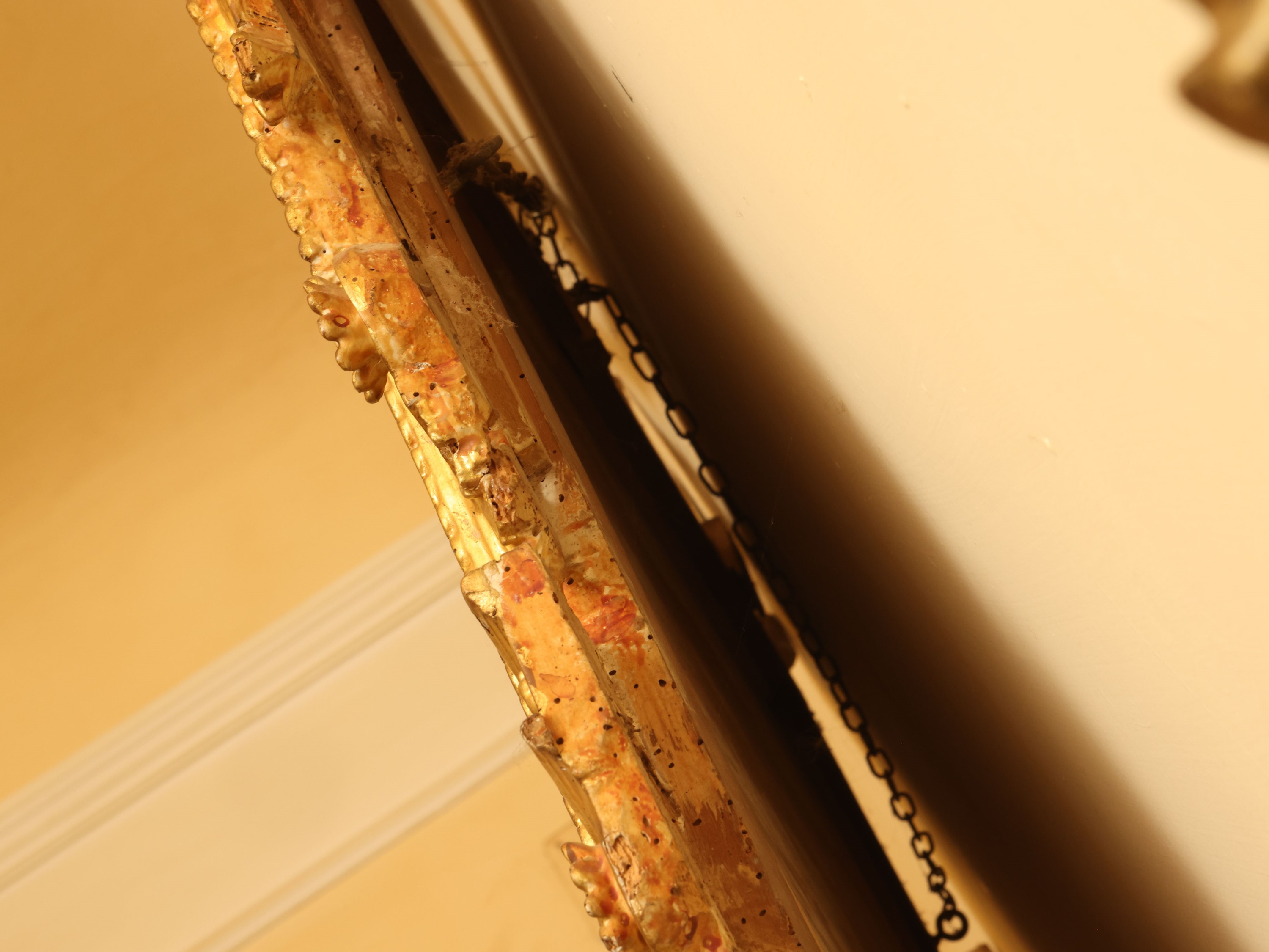Specchiera, cornice in legno dorato, inizio XIX secolo