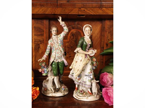 Pair of German porcelain figures