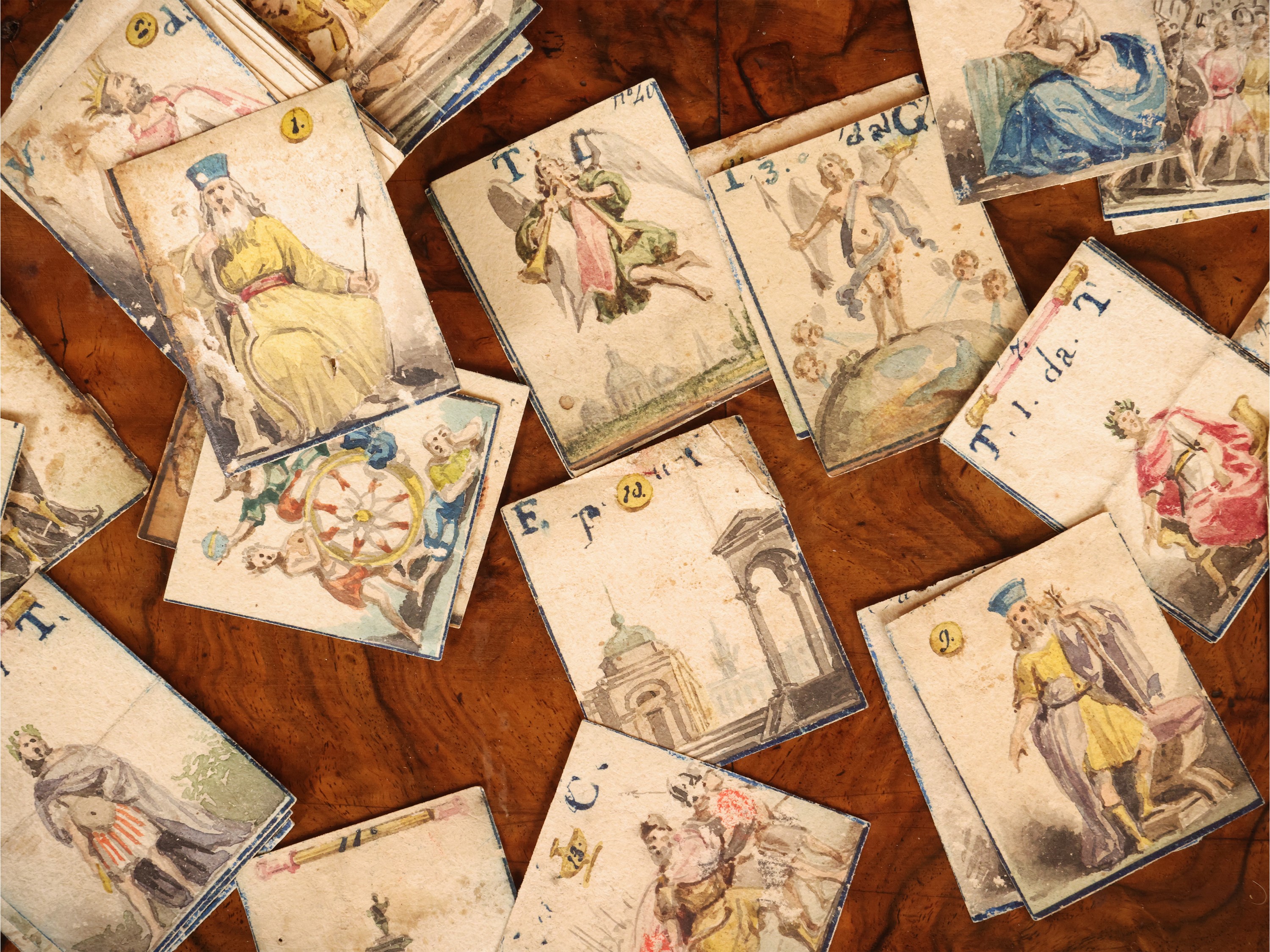 XIX secolo, Curiosità con gioco di carte dipinto