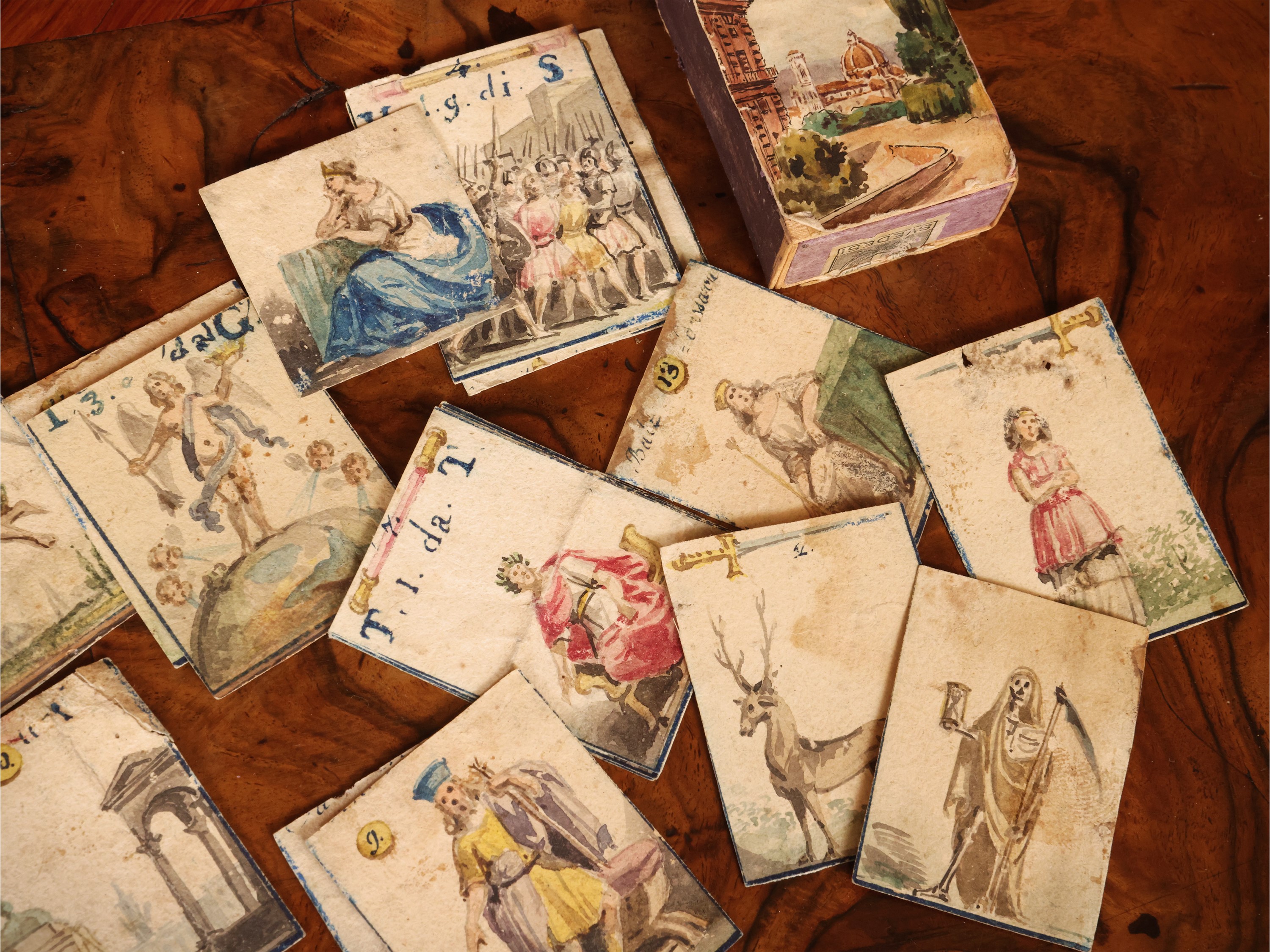 XIX secolo, Curiosità con gioco di carte dipinto