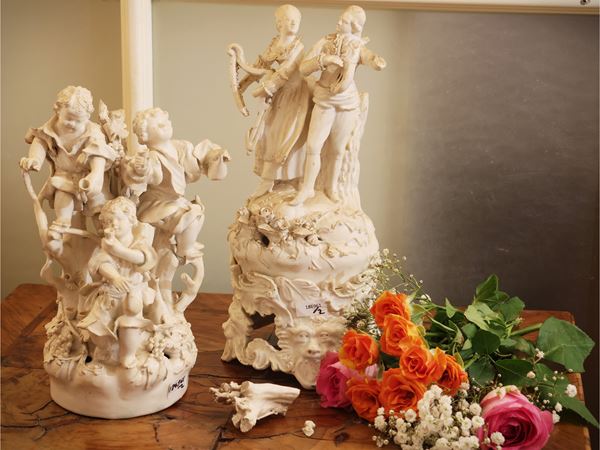 Two earthenware groups, Bassano