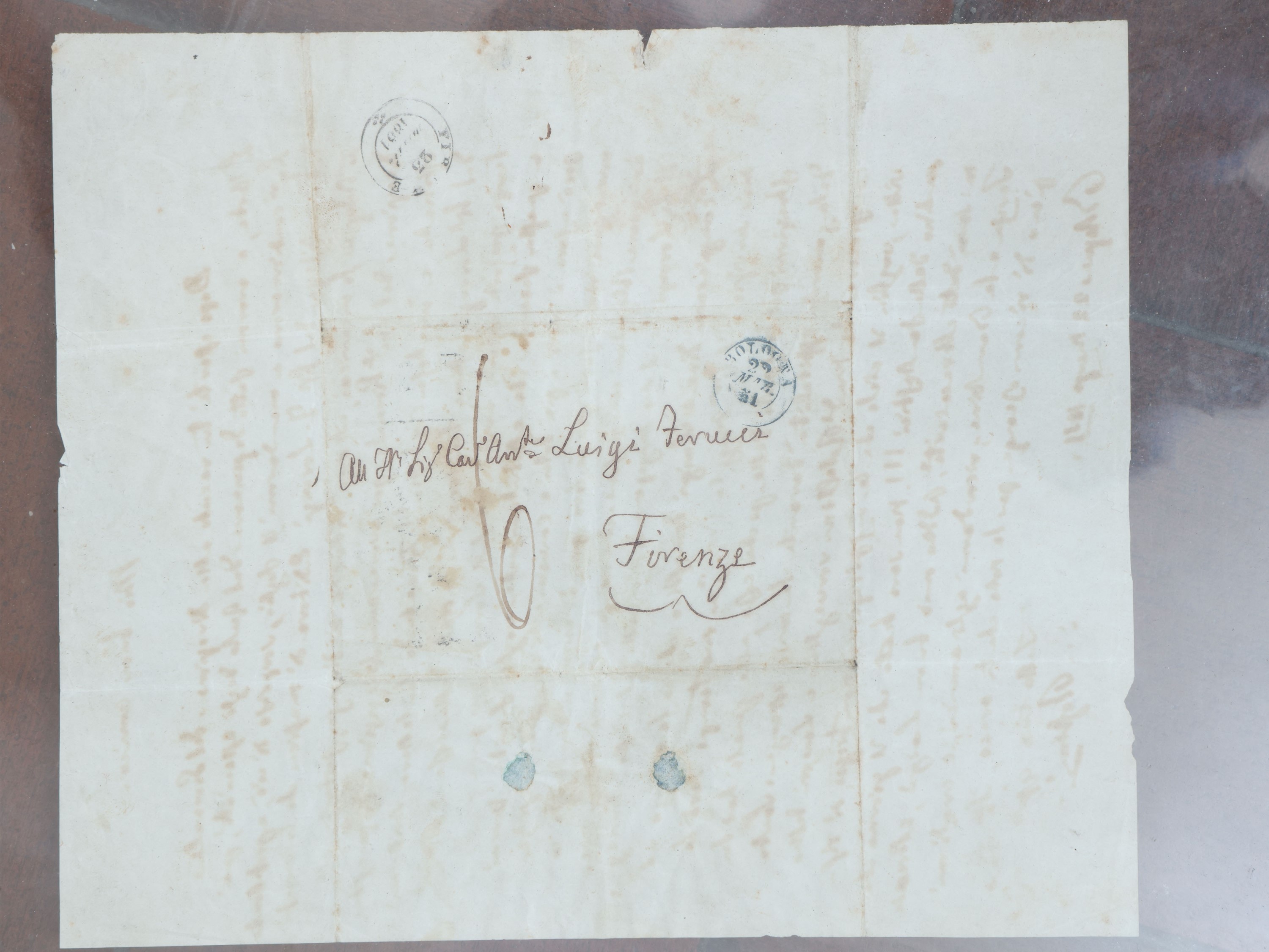 Gioachino Rossini - Due autografi in cornice