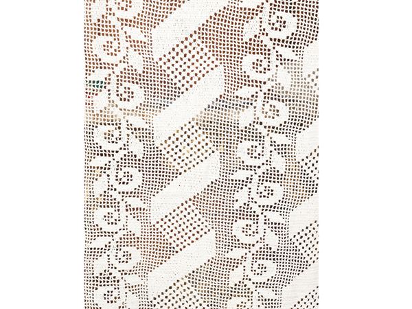 Pair of white linen curtains