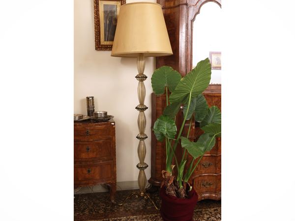 Blown glass floor lamp, Murano