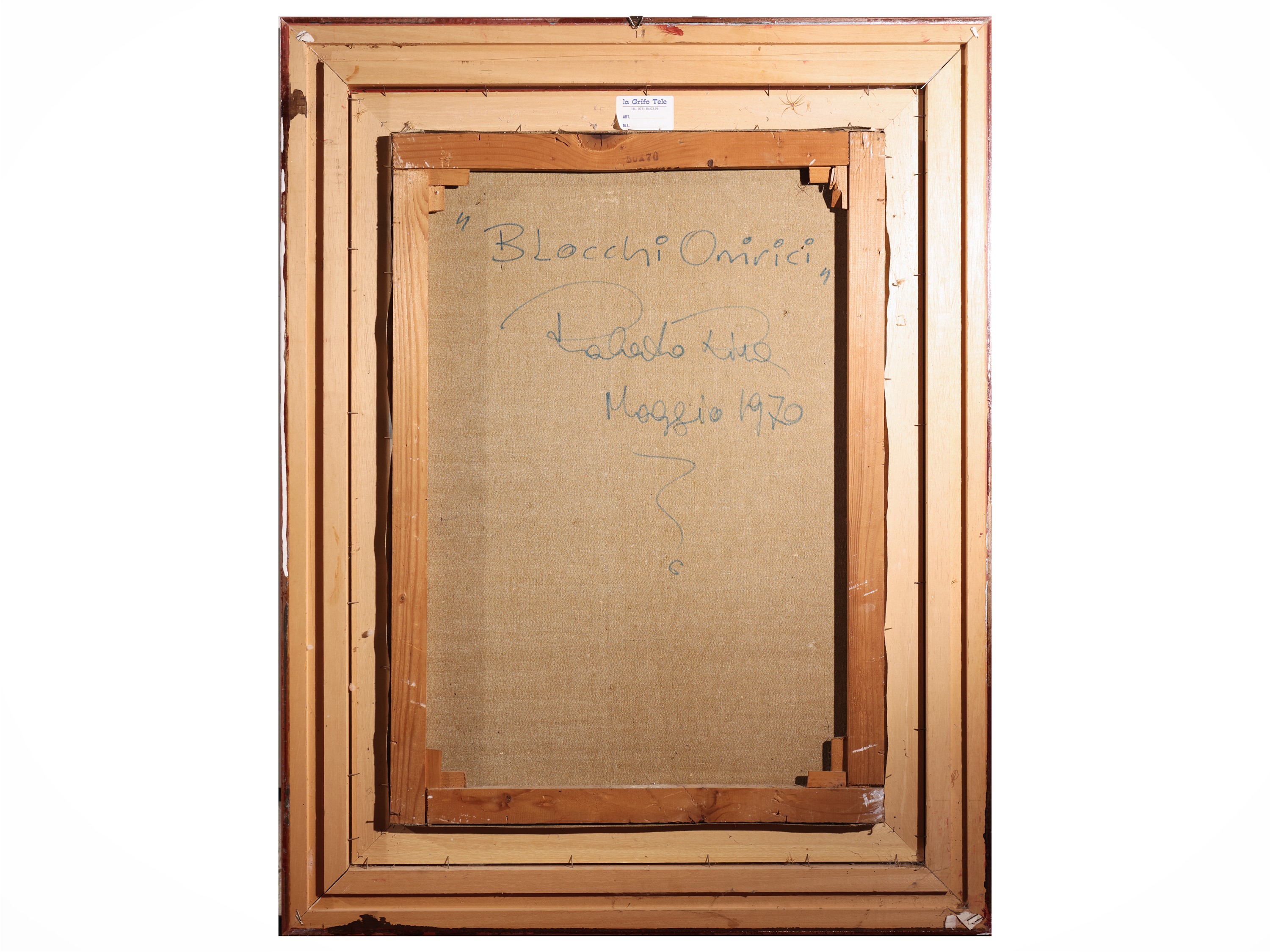 Roberto Riva - Blocchi onirici, olio su tela (1970)