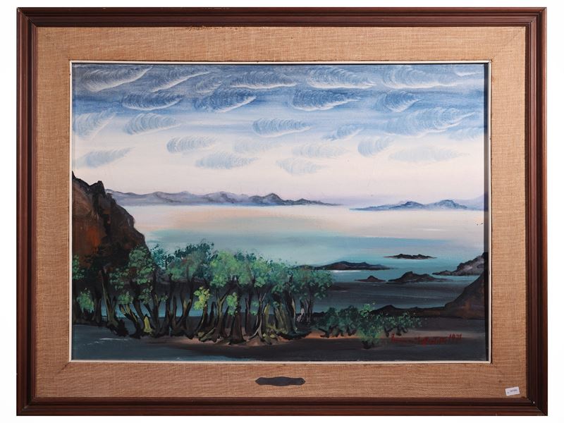 Francesco Morteo Titti - Paesaggio (1971) — olio su tela
