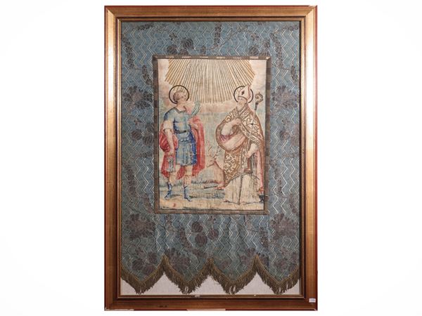 Stendardo processionale raffigurante Sant'Eustachio e Sant'Agostino