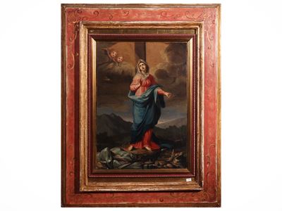 Madonna con i simboli della Passione, olio su tela