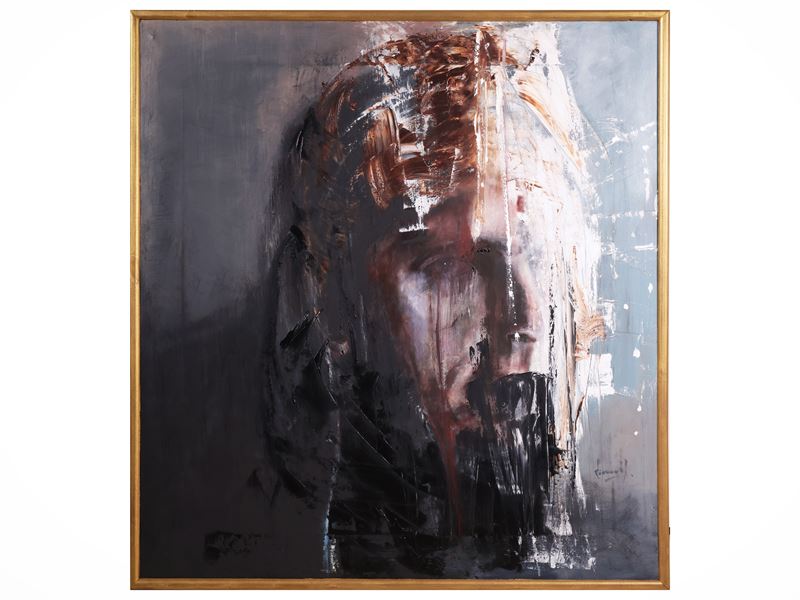 Fabio Giocondo - Testa del pianista A. Drozdov, olio su tela, 2015