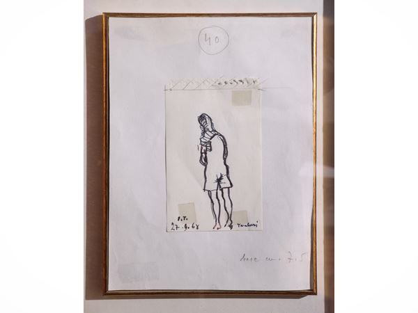 Orfeo Tamburi - Figura di spalle 1962