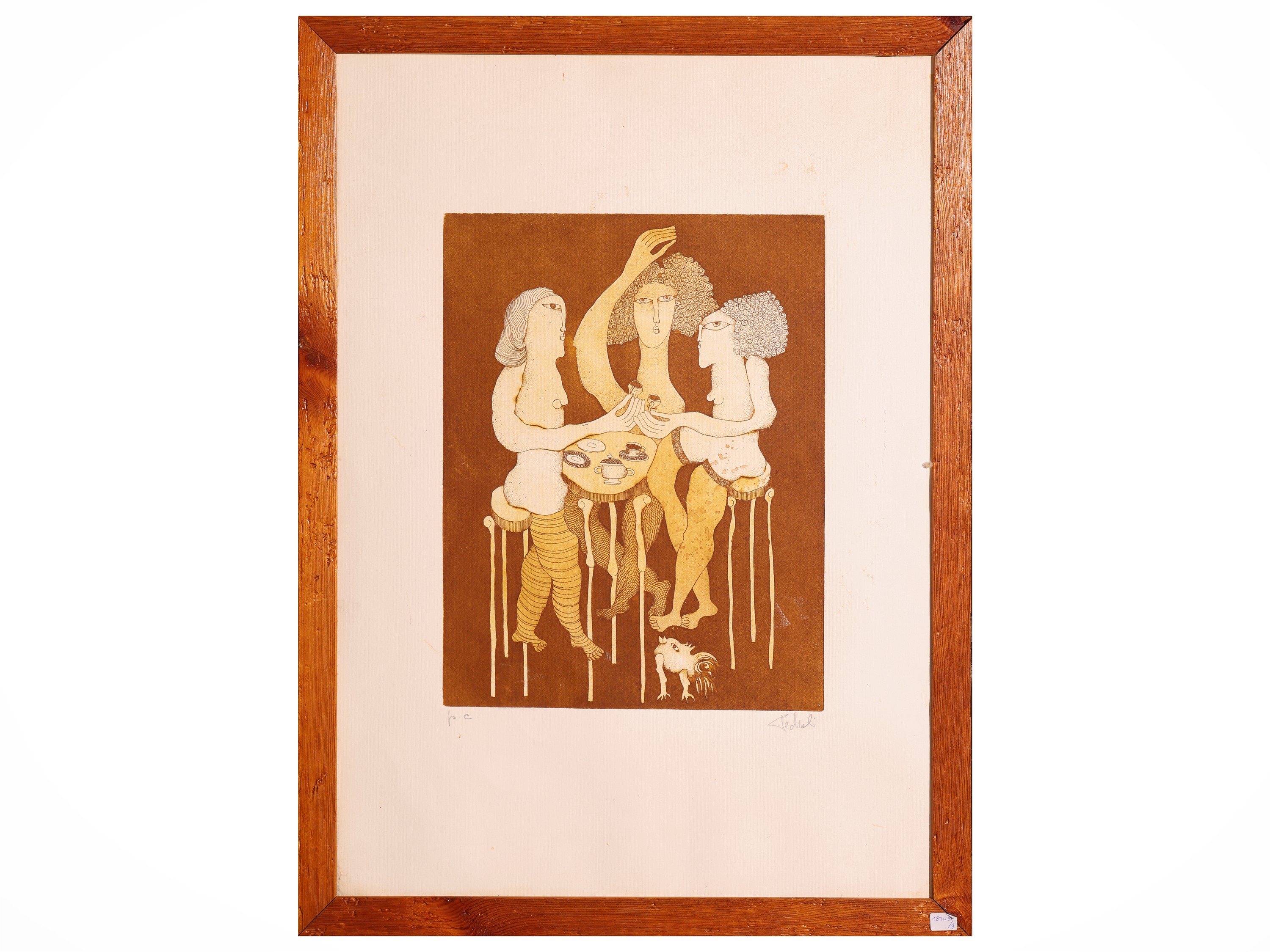 Raccolta di litografie, stampe e incisioni d’epoca, in cornice