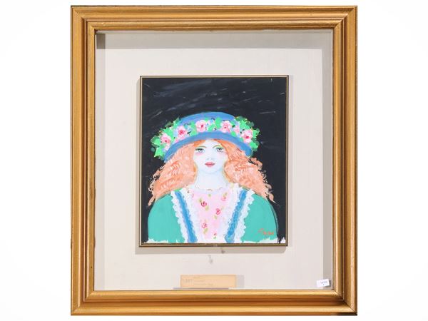 Felicita Frai : Ritratto di fanciulla  ((1909/10-2010))  - Asta La casa moderna - Maison Bibelot - Casa d'Aste Firenze - Milano