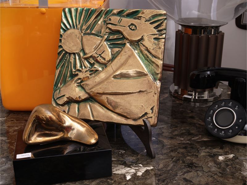 Due sculture in bronzo, XX secolo