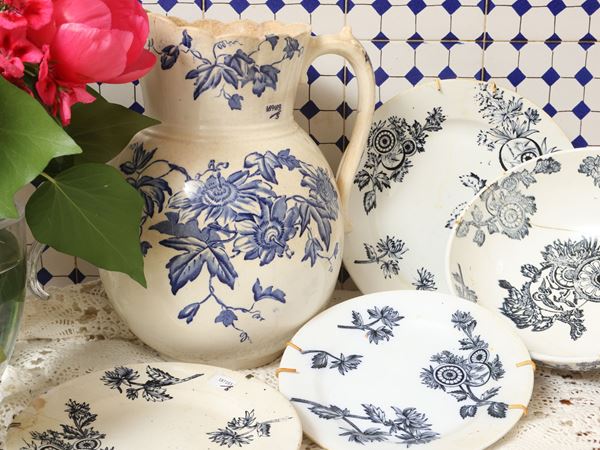 Lotto di accessori in terraglia inglese