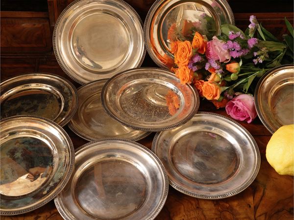 Serie di dodici piattini da pane in argento  - Asta Stile fiorentino. Una raccolta privata - Maison Bibelot - Casa d'Aste Firenze - Milano