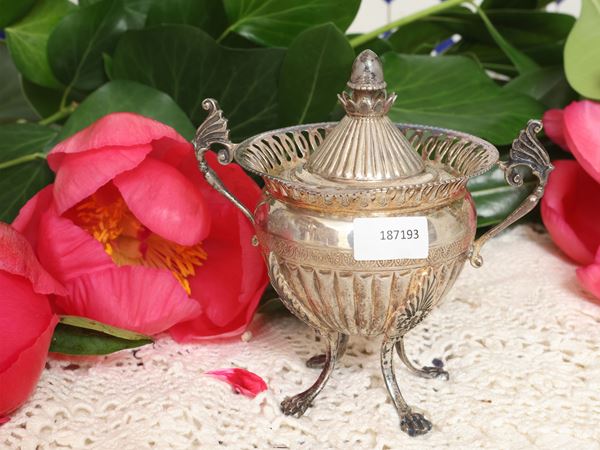 Silver sugar bowl