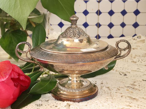 Silver sugar bowl
