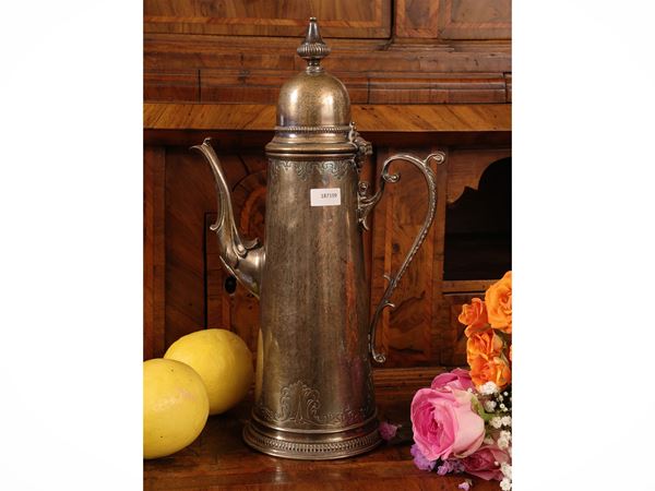 Grande caffettiera in argento sterling 925  (Firenze, Anni Trenta)  - Asta Stile fiorentino. Una raccolta privata - Maison Bibelot - Casa d'Aste Firenze - Milano