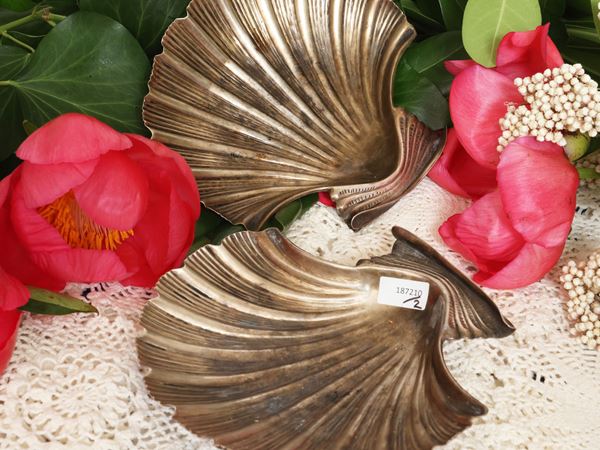 Coppia di antipastiere in argento